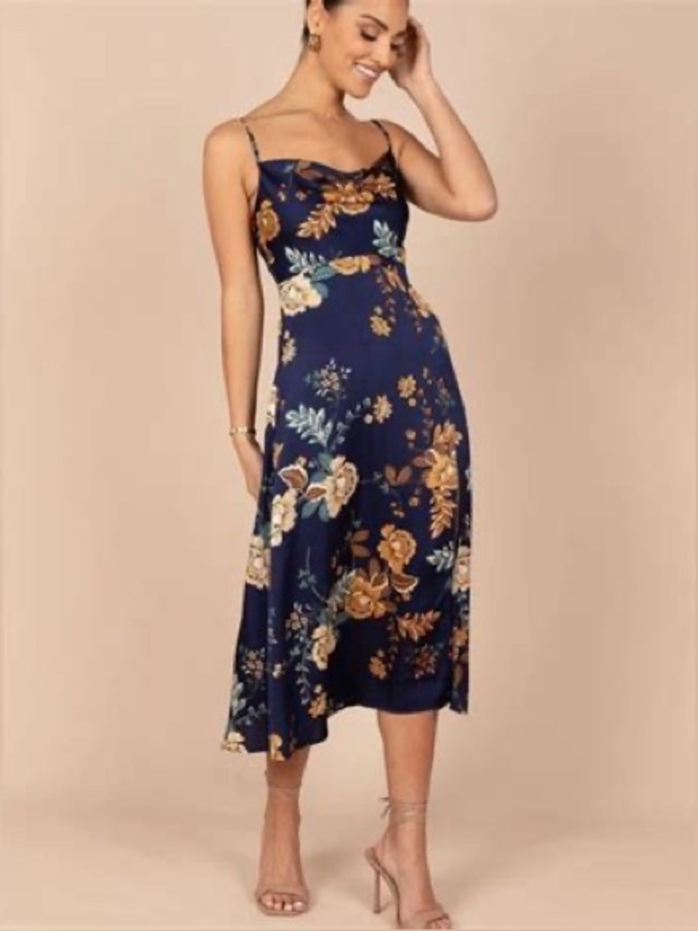 Floral Navy Blue Dress